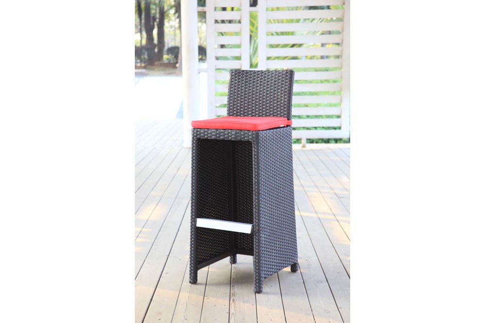 Barhocker mit Rückenlehne VIP schwarz