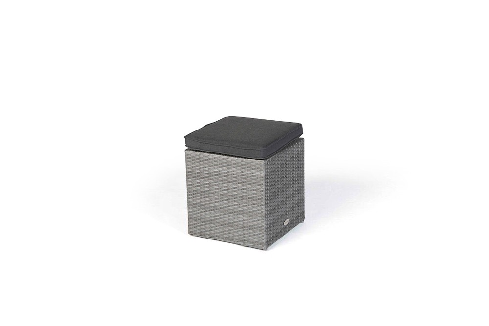 Barney Rattan Lounge Dining Rattanhocker grau