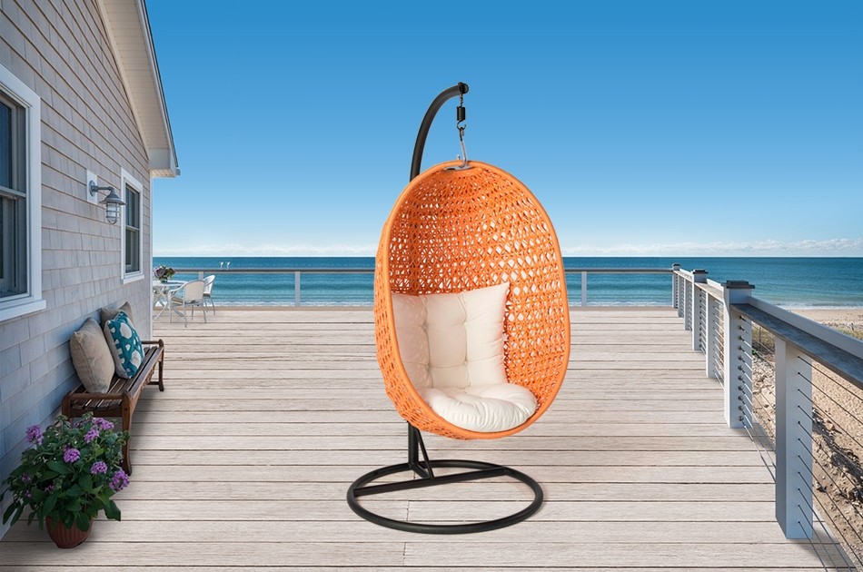 Gartenmöbel Hängekorb Coco orange
