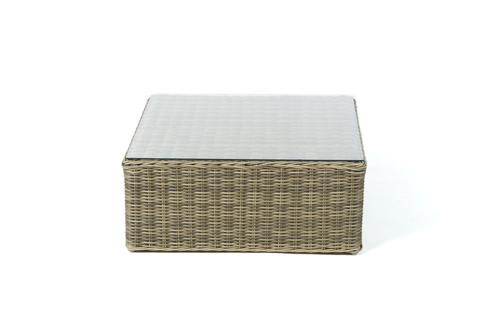 Gartenmöbel Texas Hocker mit Glasplatte