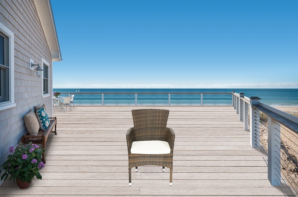 Gomera Rattan Stuhl stapelbar mixbraun