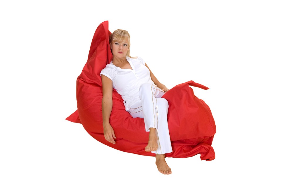 Loungepillow - Sitzkissen - Sitzsack - Wohnraum - Loungekissen - Loungesack  - Outdoor - Indoor Pillow big - gross rot 140 x 180