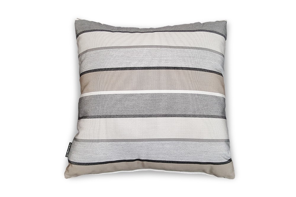 Dekokissen grey stripes Outdoorstoff