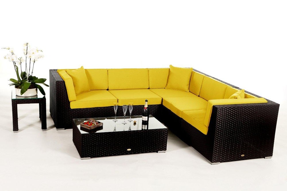 Lounge Möbel day Polsterbezug gelb