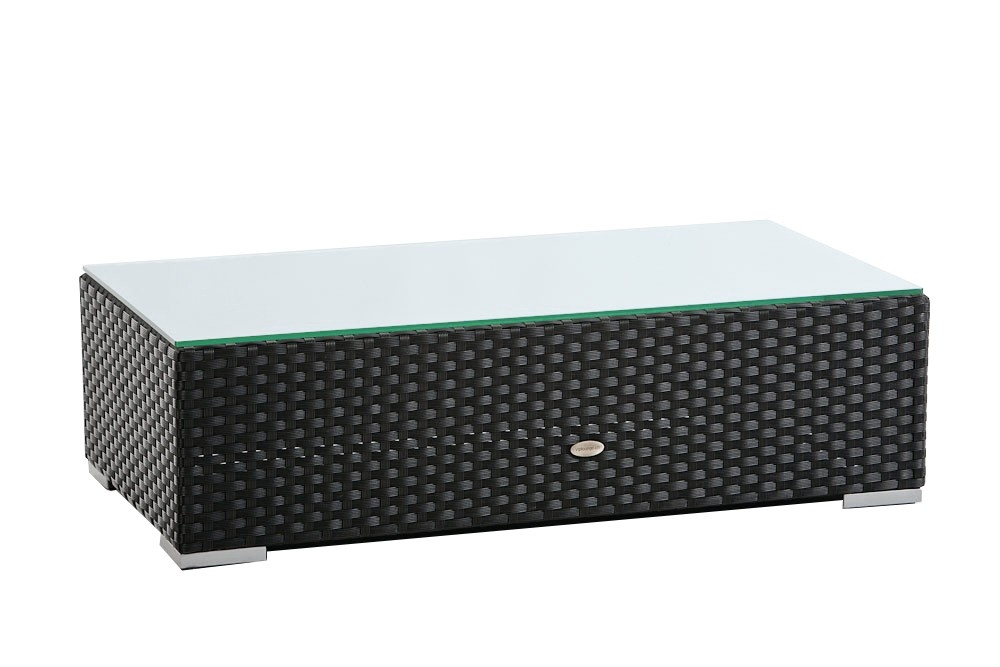 nena rattan bank mit robuster glasplatte