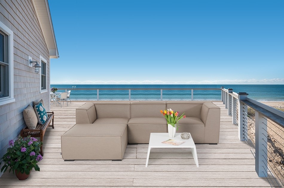 Outdoor Loungemöbel Mayflower 5 teilig sandbraun
