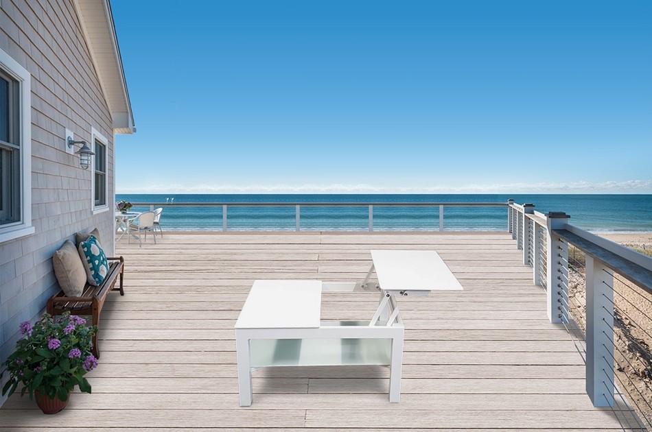 Outdoor Loungetisch weiss