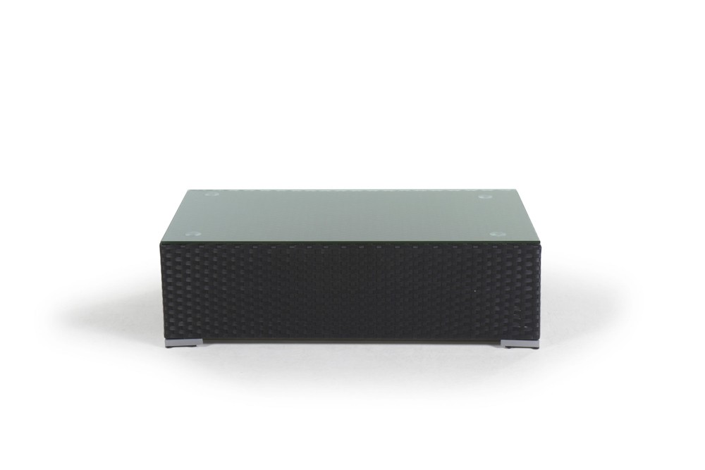 Rattan Bank Fernando mit Glas
