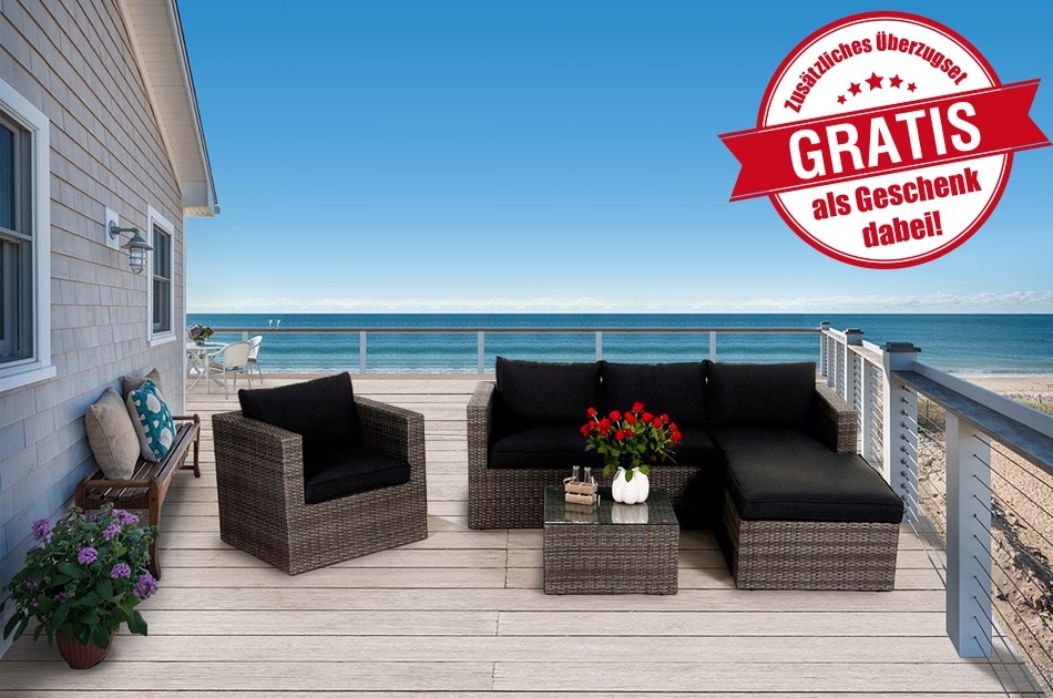 Rattan Gartenmöbel Jurassic mixgrau