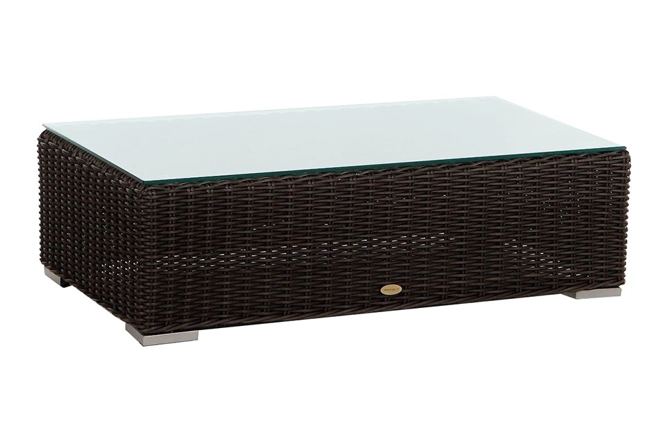 Rattan Sitzbank mit Glas Mumbai Lounge