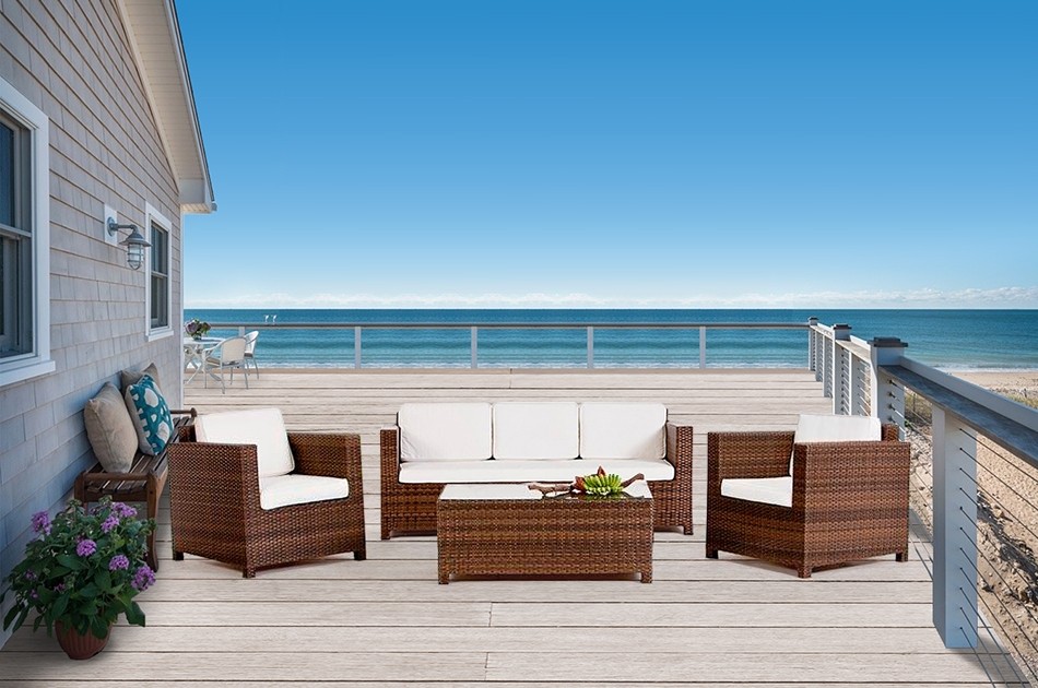 Rattanmöbel Rimini Rattan Gartenmöbe braun