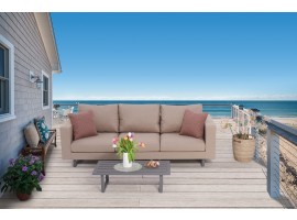 Tobago 3-Sitzer Sofa Sunbrella Stoff sandbraun