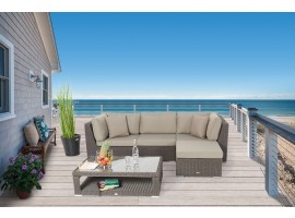  Noah Rattan Gartenmöbel Dining Lounge braun