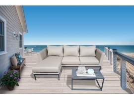 Benz Gartenlounge rechts sandbraun