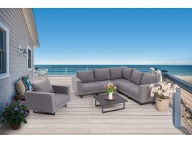 Santorini Deluxe Gartenlounge grau