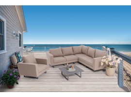 Santorini Deluxe Gartenlounge sandbraun