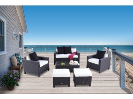 Baju Rattan Lounge braun