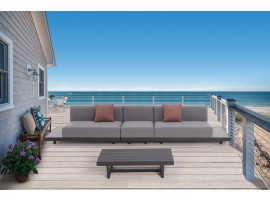 Outdoor Lounge Eloise Allwetter Sofa Grau