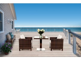 Tupai Rattan Lounge Dining mix braun