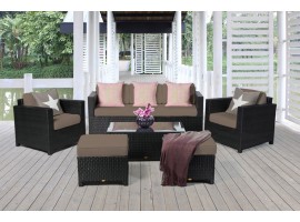 Stoffbezug sandbraun für die Rimini Luxus Lounge