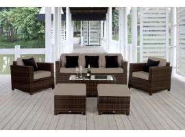 Stoffbezug sandbraun für die Rimini Luxus Lounge