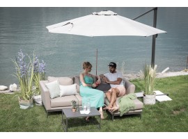 Benz Gartenlounge links sandbraun