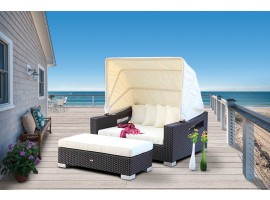 Rattan Bank, für den Strandkorb Tahiti