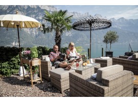 Dallas Luxus Rattan Gartenmöbel natural
