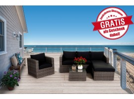 Jurassic Rattan Gartenmöbel mix grau
