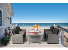 Barney Rattan Lounge Dining mix grau