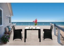 Jamaika Gartentisch Set schwarz 90