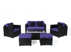 Stoffbezug violett für die Dallas Luxus Lounge 