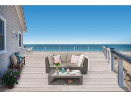 Grace Rattan Lounge Dining braun