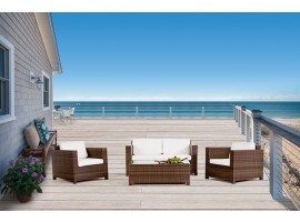 Dallas Rattan Lounge braun