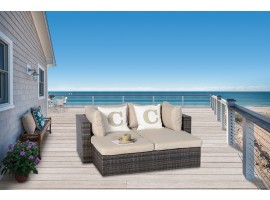 Bali Rattan Lounge braun