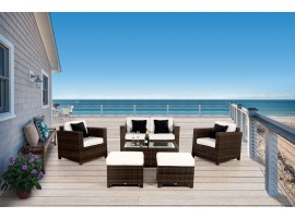 Dallas Luxus Rattan Lounge braun