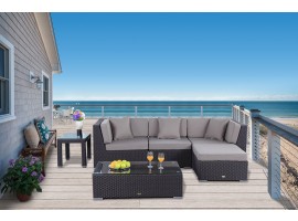 Murano Rattan Lounge braun