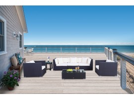 President Rattan Lounge schwarz