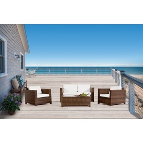 Dallas Rattan Lounge braun
