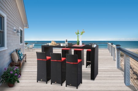 Sylt Rattan Barset schwarz