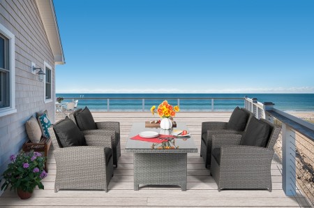 Barney Rattan Lounge Dining mix grau