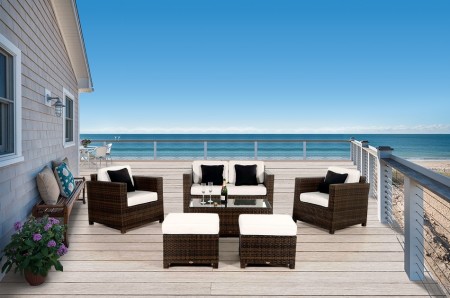 Dallas Luxus Rattan Lounge braun