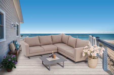 Santorini Outdoor Lounge sandbraun 