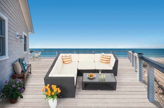 emely schwarz rattan ecklounge