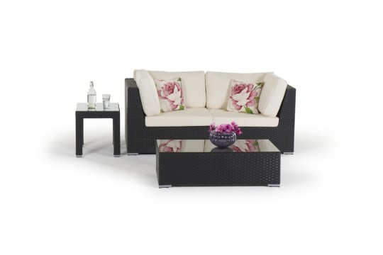 Garten Lounge Stoffbezug beige Promi Lounge