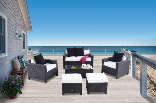 Gartenmöbel Baju Rattan Lounge braun