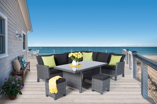 Gartenmöbel Lounge Dining Betty mix grau