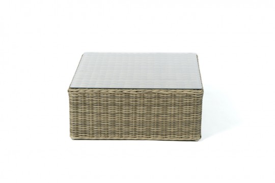 Gartenmöbel Texas Hocker mit Glasplatte