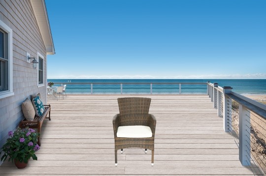 Gomera Rattan Stuhl stapelbar mixbraun