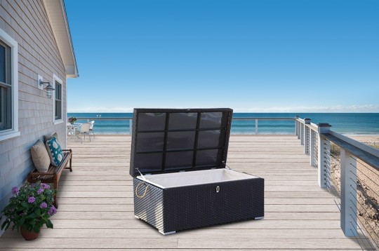 Kissenbox für den Garten medium schwarz